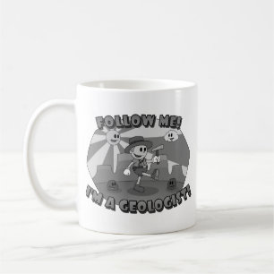 Retro Cartoon- Follow Me! I'm a Geologist! Coffee Mug
