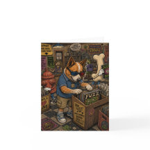 Retro Cartoon Greeting Card