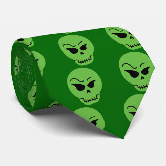 Retro Cartoon Skull Tie