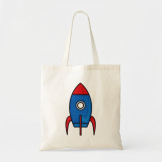 Retro Cartoon Space Rocket Bag