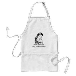 Retro Cartoon Woman Court Reporting Funny Quote Standard Apron