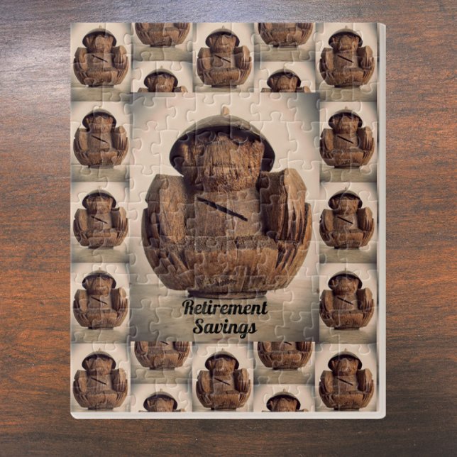 Retro Carved Coconut Monkey Bank Jigsaw Puzzle (Creator Uploaded)