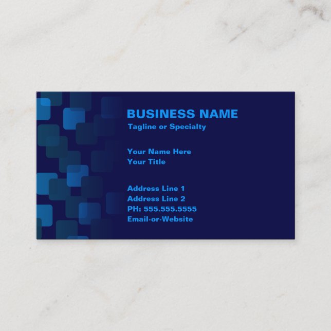retro cascades business card (Front)