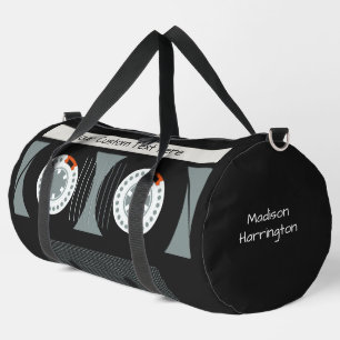 Retro Casette Tape custom name & Text Duffle Bag