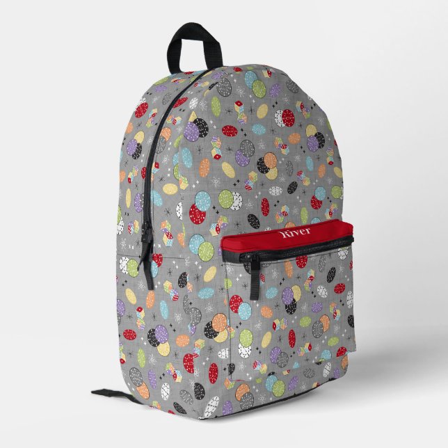 Retro Casino Dice Printed Backpack (Back Corner Left)