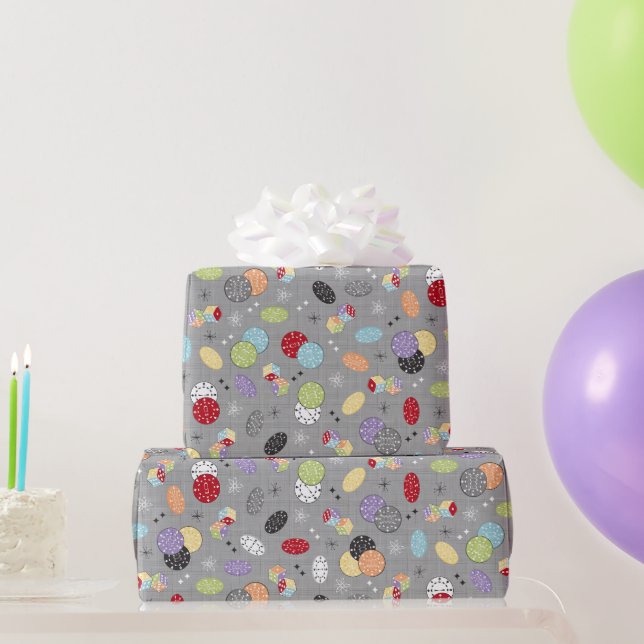 Retro Casino Dice Wrapping Paper (Party Gifts)