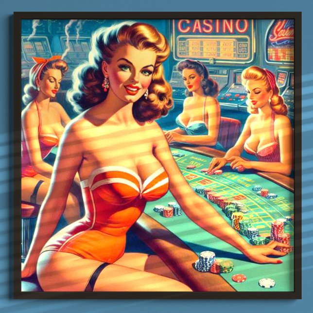 Retro Casino Girls Poster (Creator Uploaded)