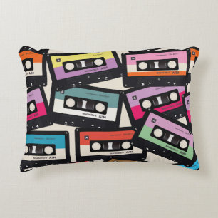 Retro cassette 2 sided design music theme decorative cushion