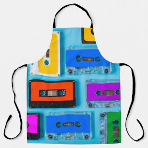 Retro Cassette: Blue Background Collection Apron