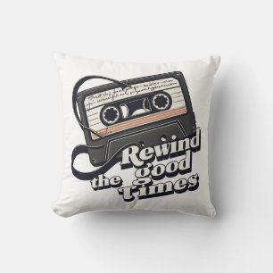 Retro Cassette Design for Nostalgia lovers Cushion
