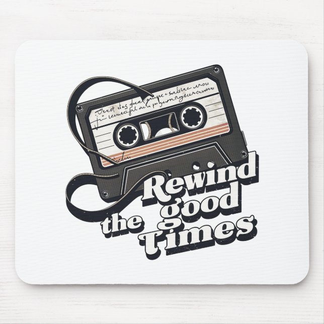Retro Cassette Design for Nostalgia lovers Mouse Mat (Front)