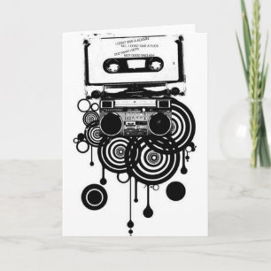 retro cassette holiday card