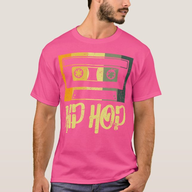Retro Cassette Musician 90S Hip Hop Music Cassette T-Shirt (Front)