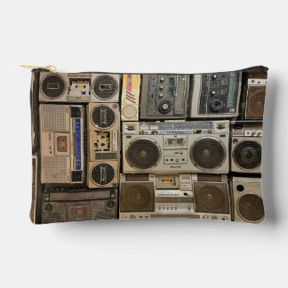 Retro cassette on print cut sew pouch