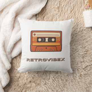 Retro Cassette Pillow – Vintage Music Decor