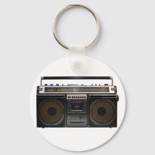 retro cassette player music hipster stereo tape key ring