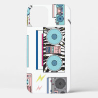 Retro Cassette Players: 80s Vintage Art