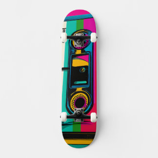 Retro Cassette pop art style Skateboard