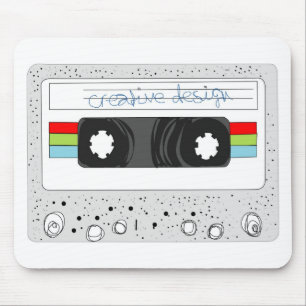 Retro cassette tape 80s style mouse mat