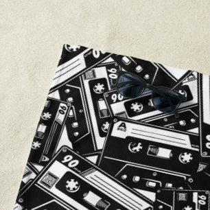Retro Cassette Tape  Beach Towel
