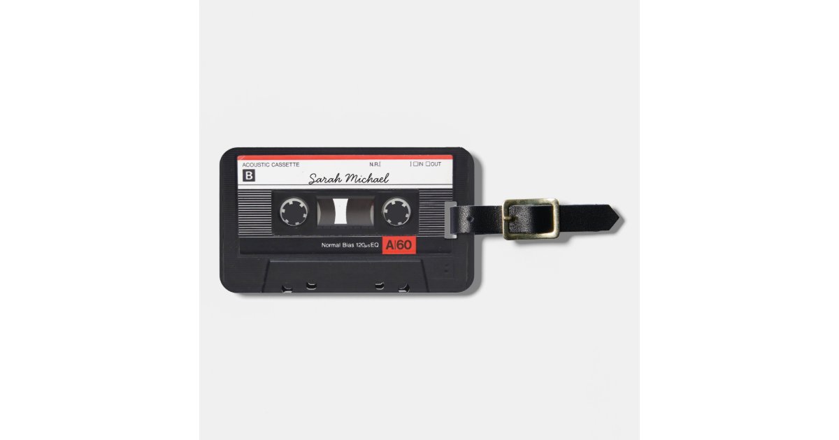 Retro Cassette tape Custom Luggage Tags Zazzle