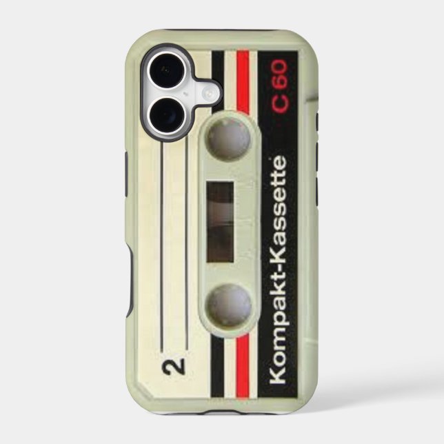 Retro Cassette Tape iPhone Case (Back)