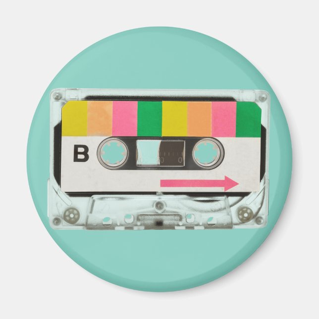 Retro Cassette Tape Magnet (Front)