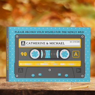 Retro Cassette Tape Musical Fun Pop Art Wedding Guest Book