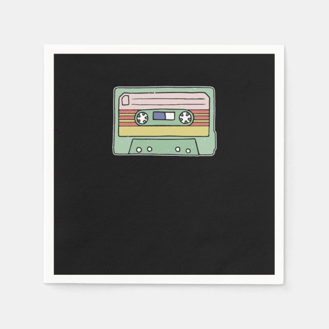 Retro Cassette Tape Napkin (Front)