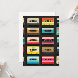 Retro Cassette Tape Pattern – Vintage Music Card