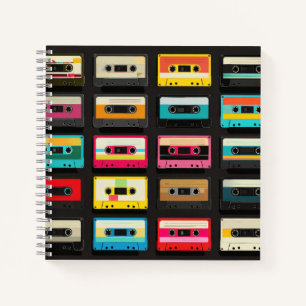 Retro Cassette Tape Pattern – Vintage Music Notebook