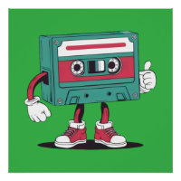 Retro cassette tape.