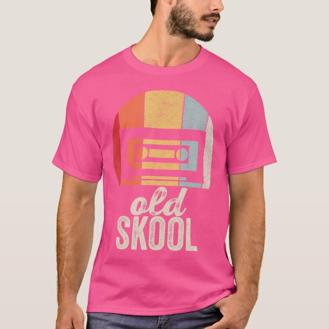 Retro Cassette Tape Shirt Old School Vintage Music (Front)