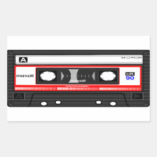 RETRO CASSETTE TAPE STICKER 70s 80s 90s