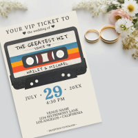 Retro Cassette Tape The Greatest Hit Wedding