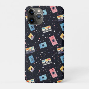 Retro Cassette Tapes in Cosmic Space iPhone 11 Pro Case