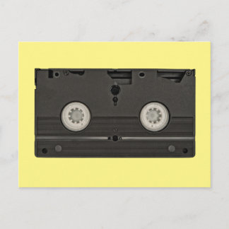 Retro Cassette VHS Tape Photo Postcard