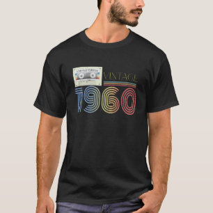 Retro Cassette Vintage Since 1960 63rd Birthday T-Shirt