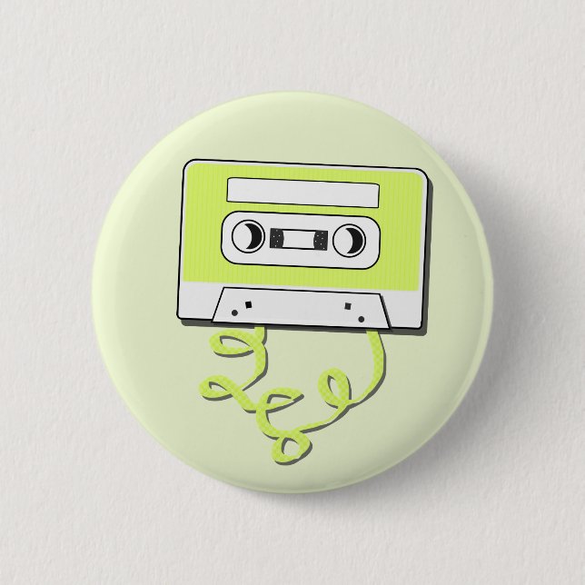 Retro Casssette 6 Cm Round Badge (Front)