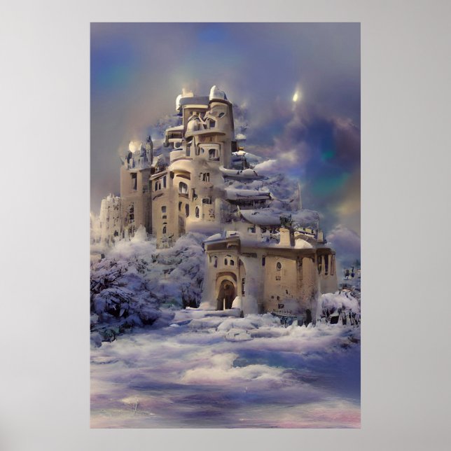Retro Castle, Vintage Castle, Mediaeval Castle Poster (Front)