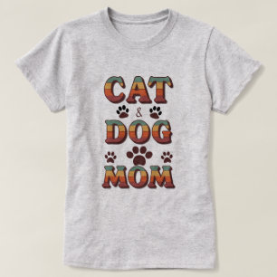 Retro Cat and Dog Mom Women’s T-Shirt