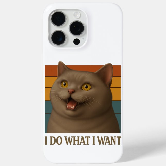 Retro Cat Attitude  Case-Mate iPhone Case (Back)