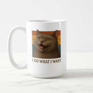 Retro Cat Attitude Coffee Mug