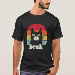 Retro Cat Bruh Meme T-Shirt