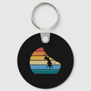 Retro Cat Climbing Meowtain Vintage Kitty Gift Roc Key Ring