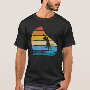 Retro Cat Climbing Meowtain Vintage Kitty Gift Roc T-Shirt