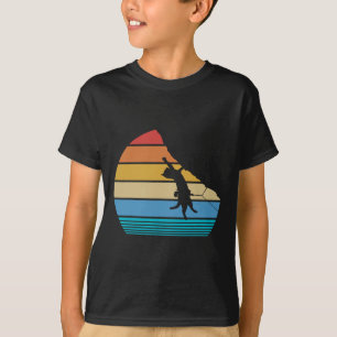 Retro Cat Climbing Meowtain Vintage Kitty Gift Roc T-Shirt