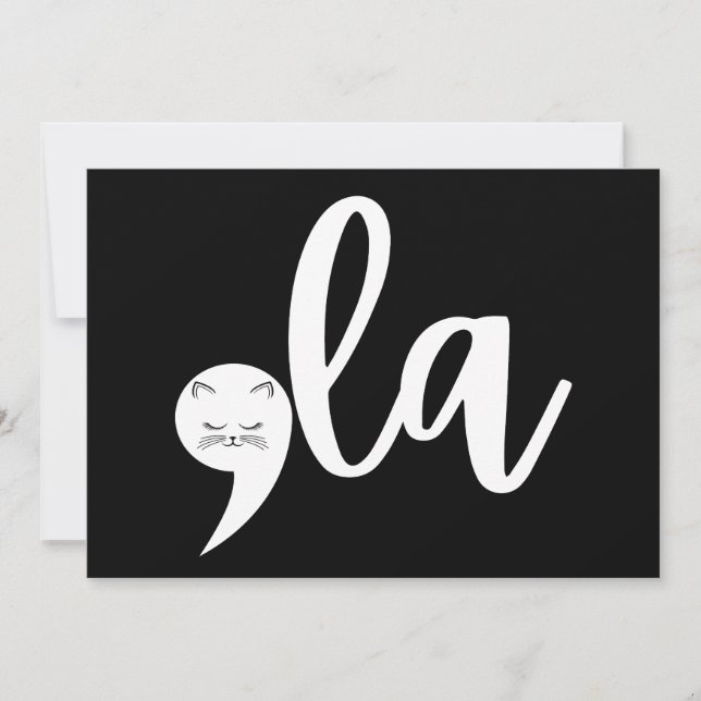 Retro Cat Comma La Kamala Harris 2024 Election  Invitation (Front)