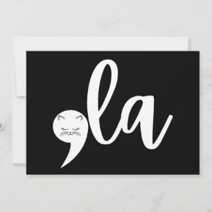 Retro Cat Comma La Kamala Harris 2024 Election  Invitation