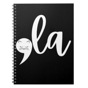 Retro Cat Comma La Kamala Harris 2024 Election  Notebook